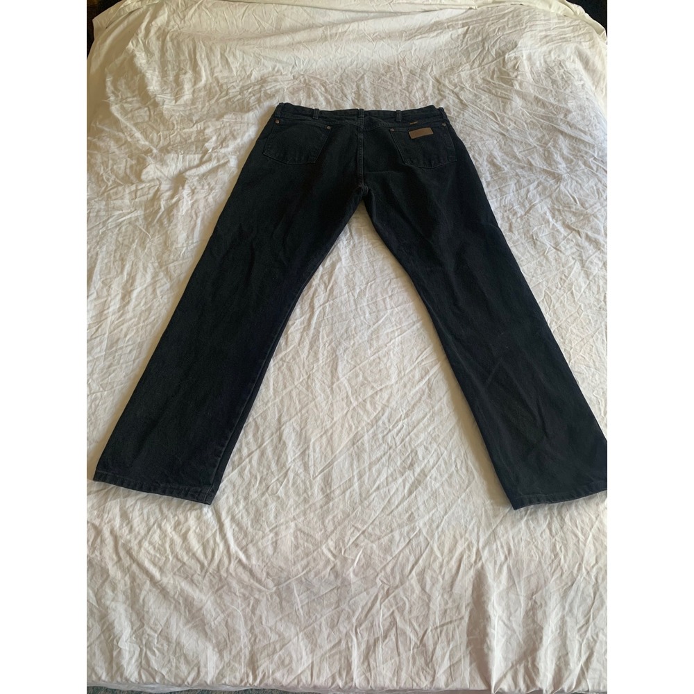 Wrangler 40x34 Cowboy Cut Jeans Black 13MWZWK Original Fit Straight Leg Denim